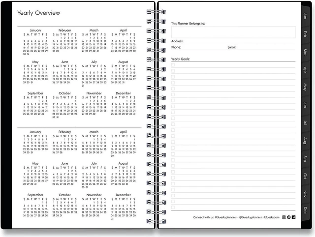 Alt view image 6 of 8 - 2024 AT-A-GLANCE 8.75 x 7 Harmony Daily Hardcover Planner Berry Cover 609980659