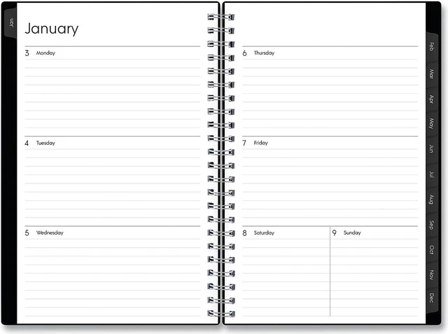 Alt view image 3 of 8 - 2024 AT-A-GLANCE 8.75 x 7 Harmony Daily Hardcover Planner Berry Cover 609980659