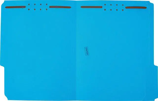 Alt view image 8 of 11 - Manila Folders, 2 Fasteners, 1/3 Tab, Letter, Blue, 50/BX