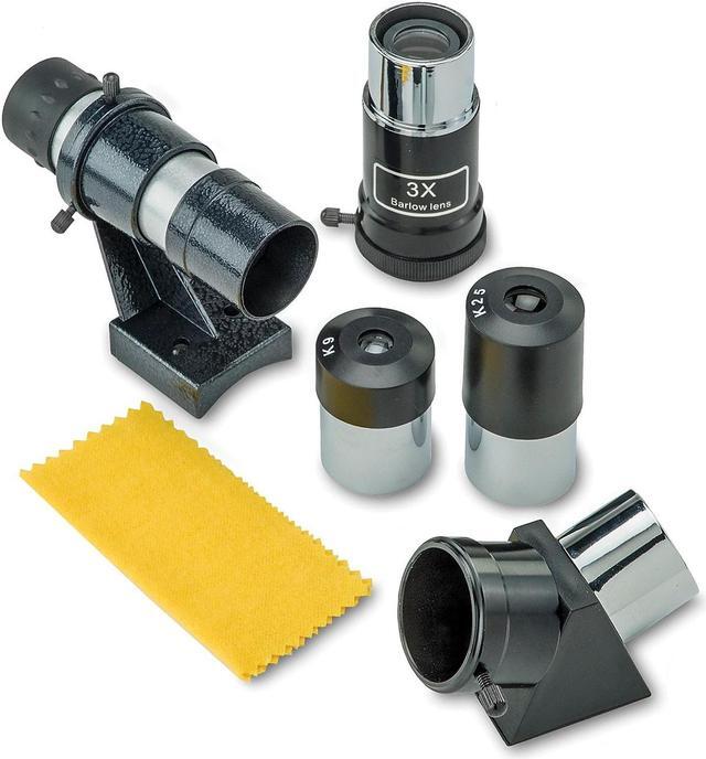Alt view image 3 of 6 - CARSON SkyChaser 70 mm Refractor Beginner Telescope with Tabletop Tripod Silver (SC-450) CSNSC450