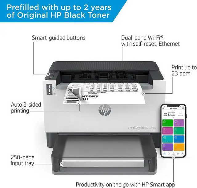 Alt view image 11 of 16 - HP LaserJet Tank 2504dw Printer (2R7F4A)