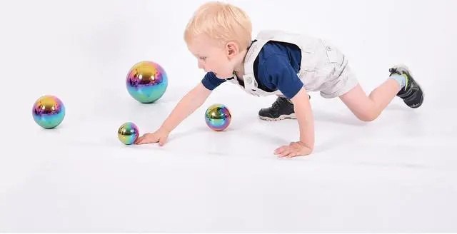 Alt view image 5 of 7 - Learning Advantage TickiT Sensory Reflective Balls Color Burst Set of 4 (CTU72221)