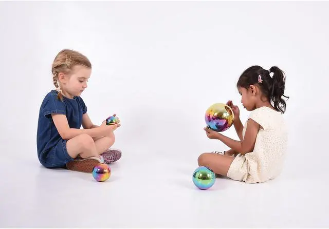 Alt view image 4 of 7 - Learning Advantage TickiT Sensory Reflective Balls Color Burst Set of 4 (CTU72221)