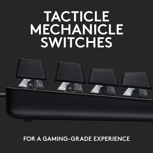 Alt view image 9 of 15 - Logitech G413 TKL SE Mechanical Gaming Keyboard - Compact Backlit Keyboard with Tactile Mechanical Switches, Anti-Ghosting, Compatible with Windows, macOS - Black Aluminum