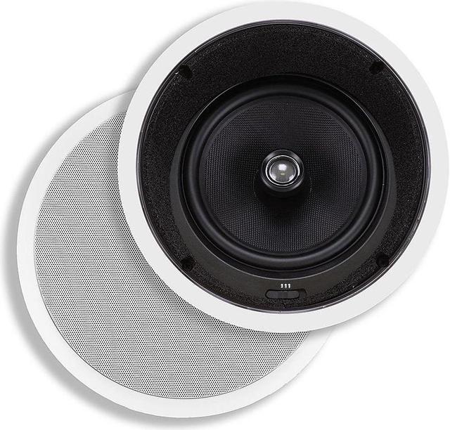 Alt view image 5 of 6 - Monoprice Caliber 2-Way Aramid Fiber In-Ceiling Speakers - 8 Inch With Titanium Tweeters and 15? Angled Drivers (Pair)