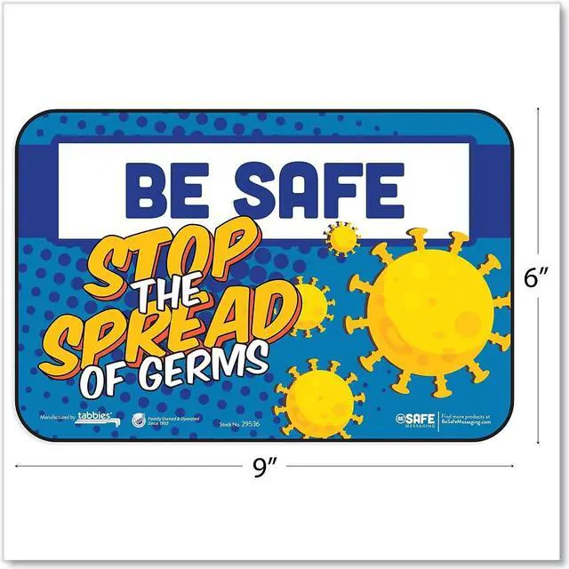 Alt view image 4 of 6 - Tabbies Sign,Besafe Stop Germs,Be 29536