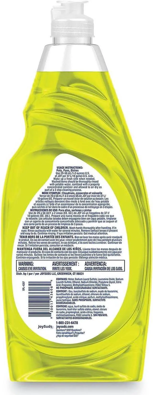 Alt view image 2 of 2 - Joy Dishwashing Liquid 38 oz Bottle 8/Carton 43606CT