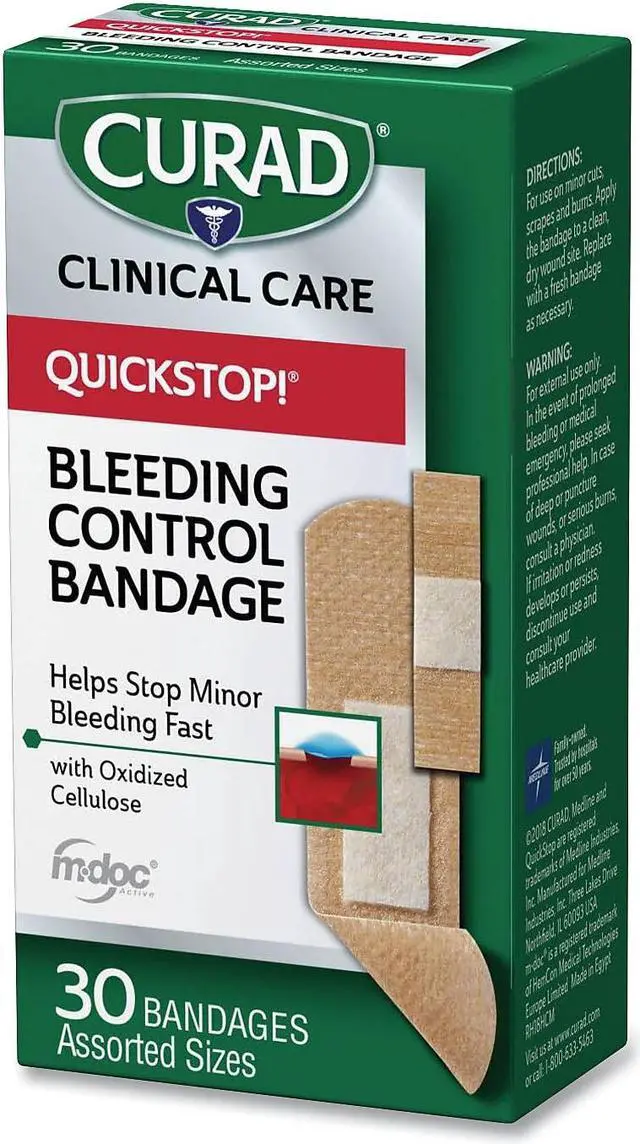 Alt view image 2 of 3 - Curad QuickStop Flex Fabric Bandages Assorted 30/Box CUR5245