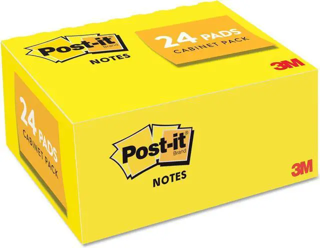 Alt view image 2 of 6 - Post-It Notes Value Pk 24 Pads Canary Yellow 1 1/2 X 2 65324VAD