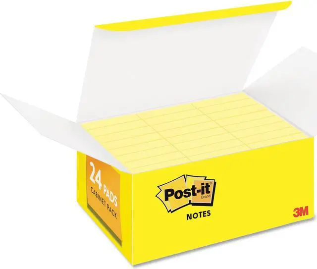 Alt view image 3 of 6 - Post-It Notes Value Pk 24 Pads Canary Yellow 1 1/2 X 2 65324VAD