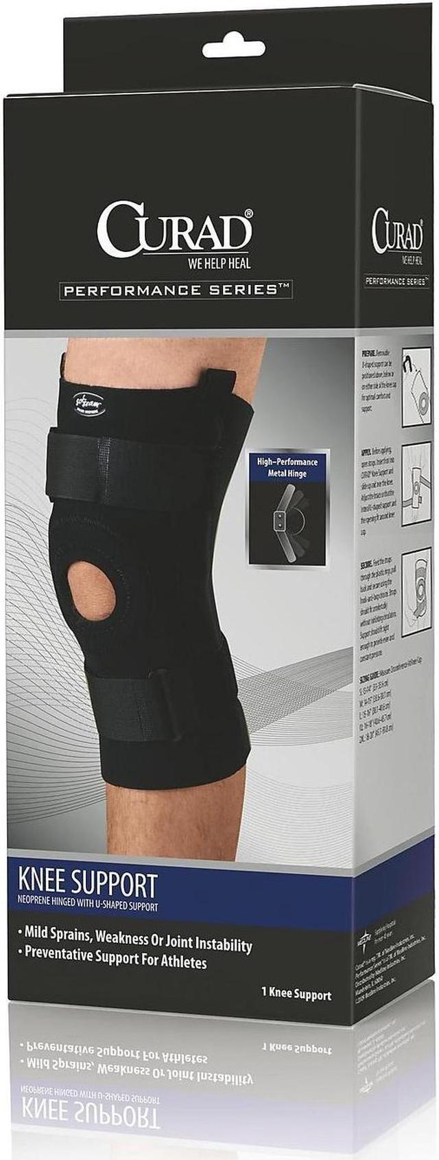 Curad Hinged Knee Brace with U-Shaped Support