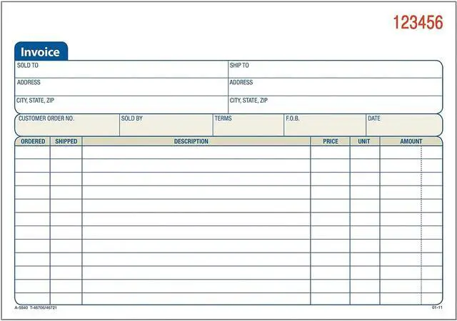 Main image of Adams Carbonless Invoice Book 8" x 6" 2-Part (196162)