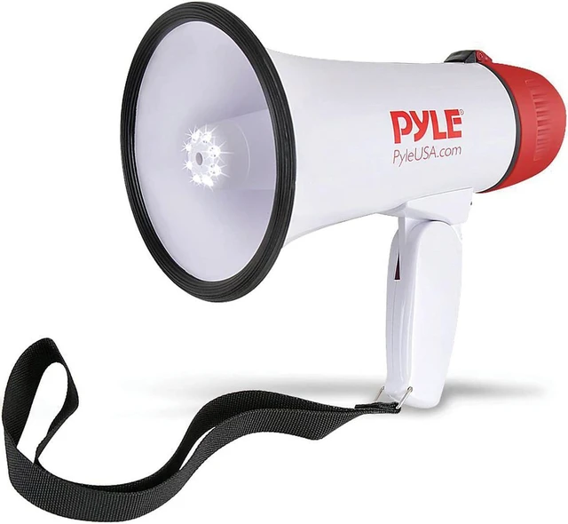 Main image of Pyle PMP37LED Mini Compact Megaphone 30-Watt White PYLPMP37LED