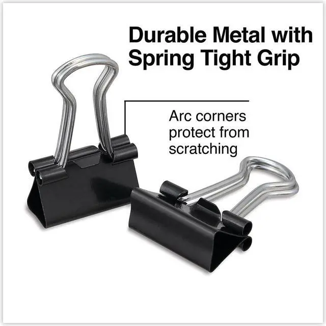 Alt view image 3 of 7 - UNIVERSAL Mini Binder Clips 1/4" Capacity 1/2" Wide Black 60/Pack 11060