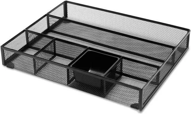 Main image of Universal Metal Mesh Drawer Organizer 15 x 11 7/8 x 2 1/2 Black 20021
