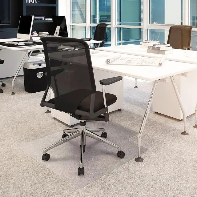 Alt view image 2 of 14 - Cleartex PVC Rctglr Lip Chair Mat Std Pile Carpets 36X48 FR119226LV