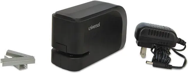 Alt view image 5 of 7 - UNIVERSAL Electric Half-Strip Stapler w/Staple Channel Release 20-Sheet Capacity Black 43120