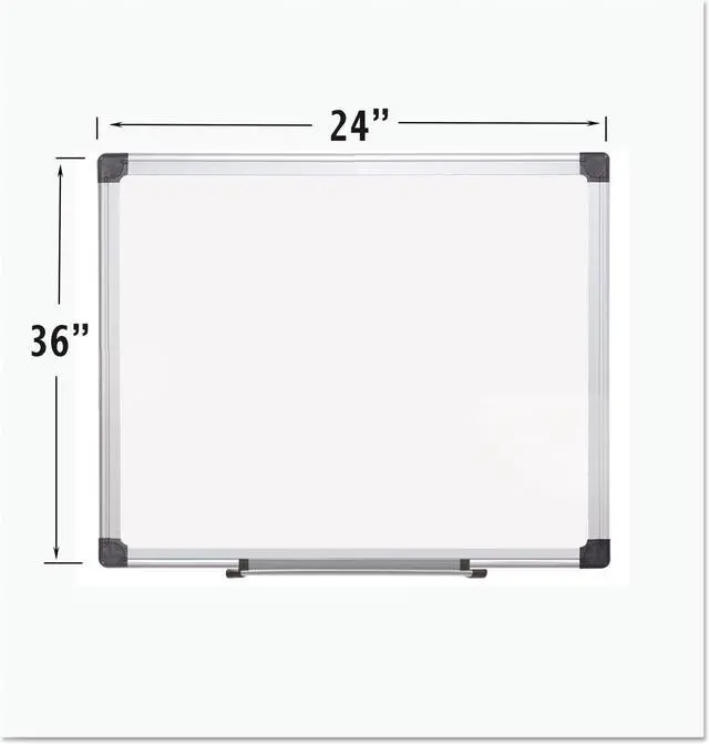 Main image of MasterVision Porcelain Value Dry Erase Board 24 x 36 White Aluminum Frame CR0601170MV