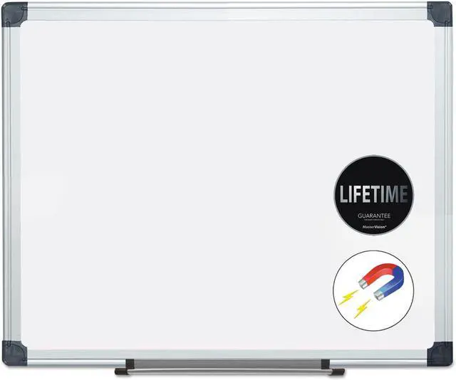 Alt view image 7 of 7 - MasterVision Porcelain Value Dry Erase Board 24 x 36 White Aluminum Frame CR0601170MV
