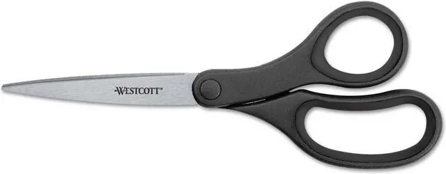 Alt view image 2 of 5 - Westcott KleenEarth Basic Plastic Handle Scissors 7" Long Pointed Black 15582