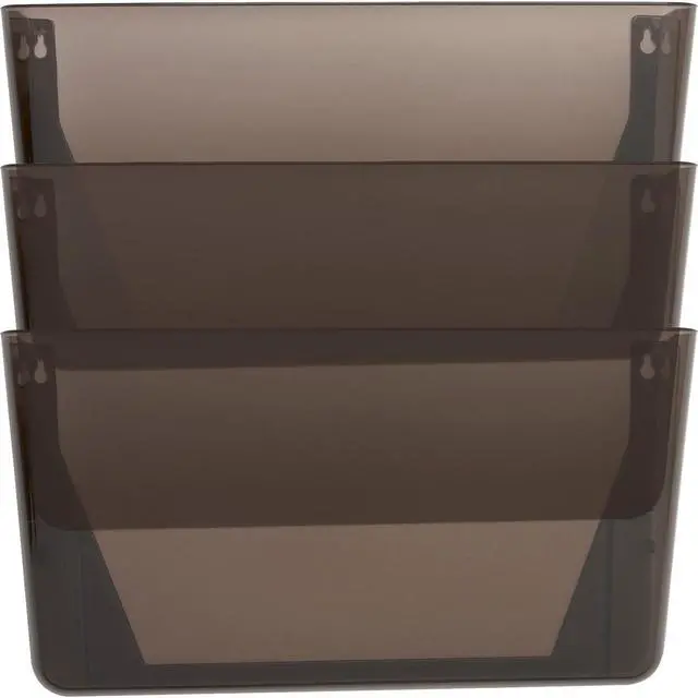 Main image of Lorell Wall File Pockets 13-1/8"x4-1/4"x14-3/4" 3/PK Smoke 60002