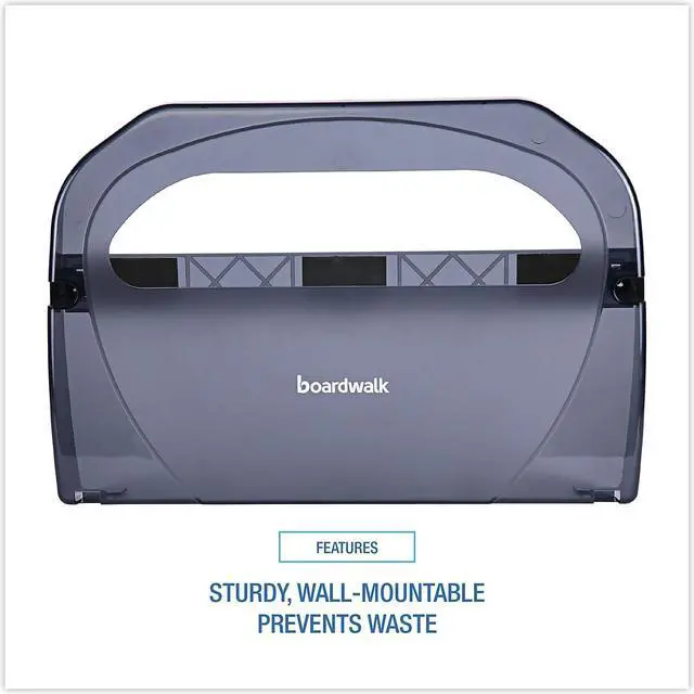 Alt view image 14 of 15 - Toilet Seat Cover Dispenser, Plastic, 17 1/4x3 1/8x11 3/4, Smoke Black, 10/Crtn BWKTS510SBBWEA