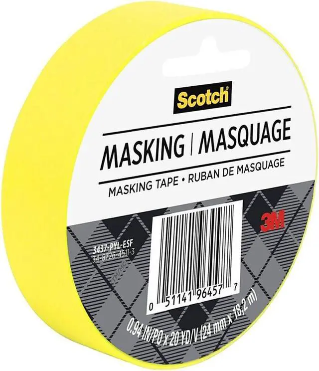 Alt view image 5 of 11 - Scotch Expressions Masking Tape .94" x 20 yds. Yellow (3437-PYL) 201984