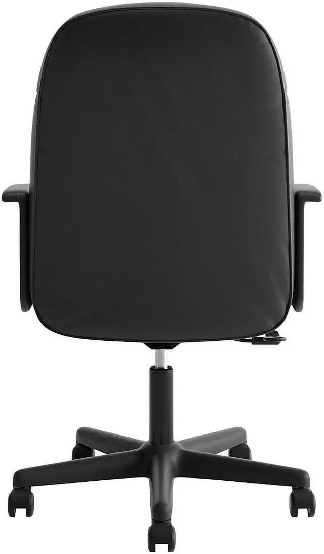 Alt view image 4 of 5 - Basyx VL601 Series Leather High-Back Swivel/Tilt Chair Metal 26 x 33 1/2 x 43 Black VL601SB11