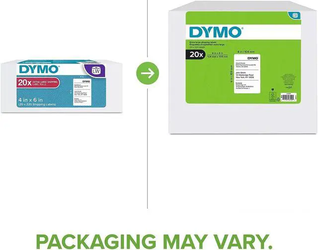 Alt view image 2 of 5 - Dymo Labels LabelWriter 6"Wx4"H 20 RL/PK White 2050829