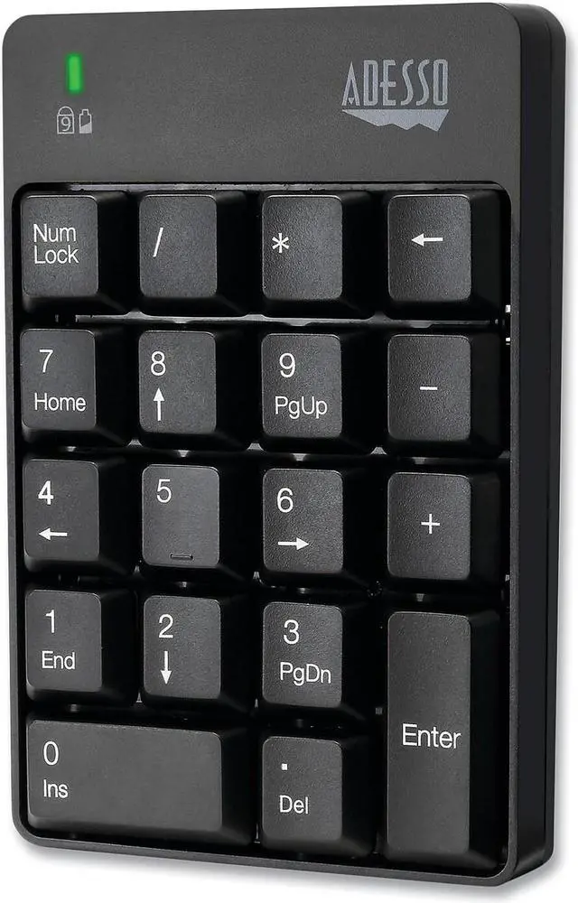 Alt view image 5 of 8 - Adesso WKB6010UB Wireless 18-Key Numeric USB Keypad Black