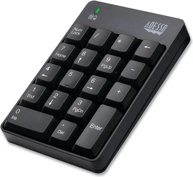 Alt view image 4 of 8 - Adesso WKB6010UB Wireless 18-Key Numeric USB Keypad Black