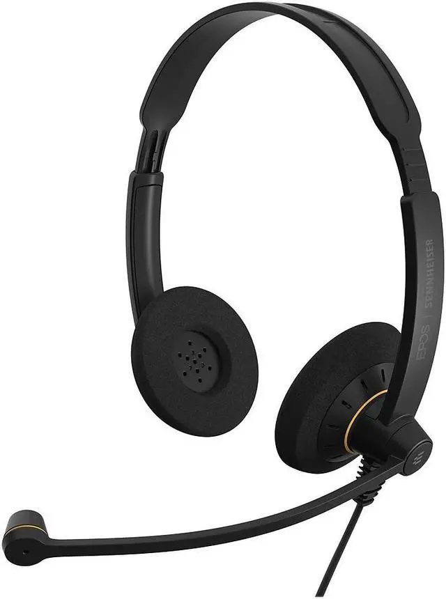 Alt view image 6 of 8 - Sennheiser EPOS I SENNHEISER IMPACT SC 60 USB ML Stereo Headset On Ear Black with Orange Color Highlights (1000551)