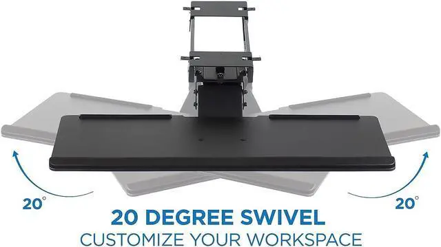 Alt view image 5 of 6 - Mount-It! Under Desk Computer Keyboard and Mouse Tray Black (MI-7135)