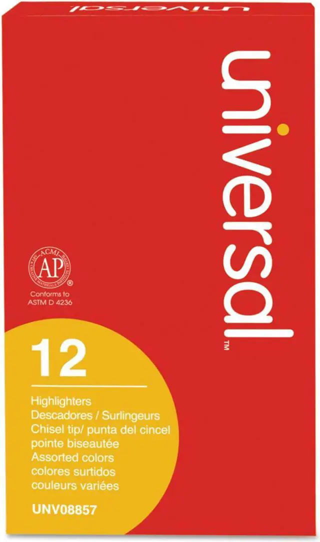 Alt view image 3 of 7 - Universal Pocket Clip Highlighter Chisel Tip Assorted Colors 12/Set 08857