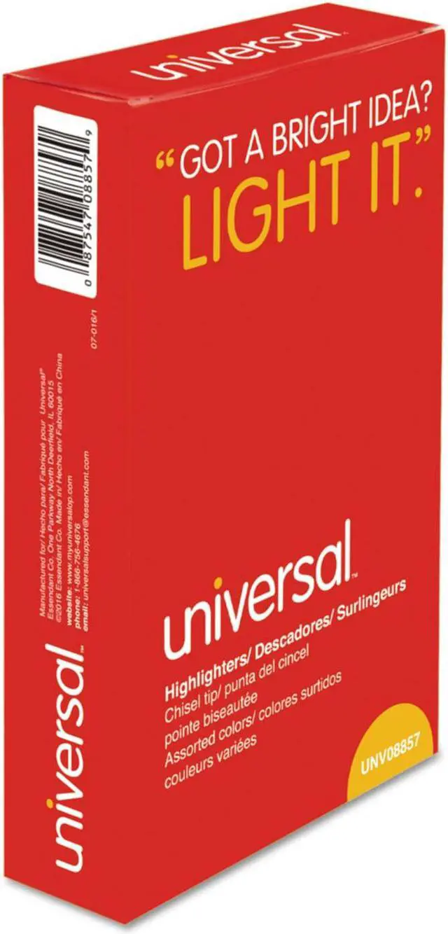 Alt view image 4 of 7 - Universal Pocket Clip Highlighter Chisel Tip Assorted Colors 12/Set 08857