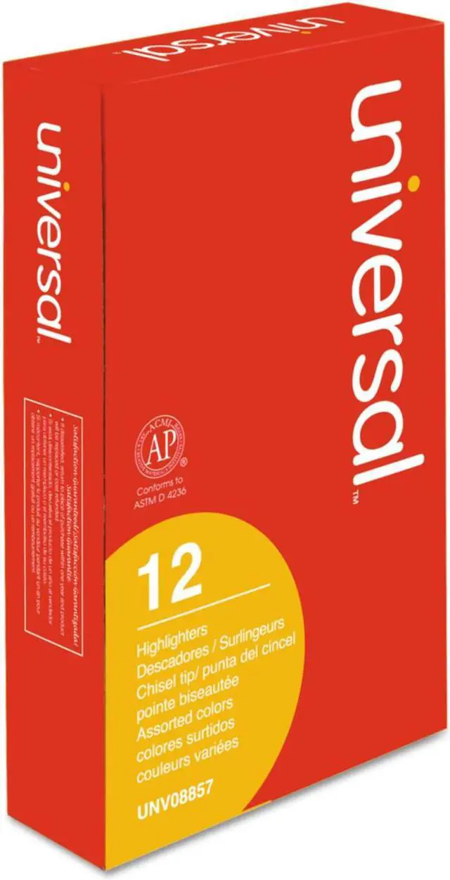 Alt view image 6 of 7 - Universal Pocket Clip Highlighter Chisel Tip Assorted Colors 12/Set 08857