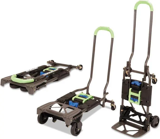 Main image of Cosco 2-in-1 Multi-Position Hand Truck and Cart 16 5/8 x 12 3/4 x 49 1/4 Blue/Green 12222PBG1E