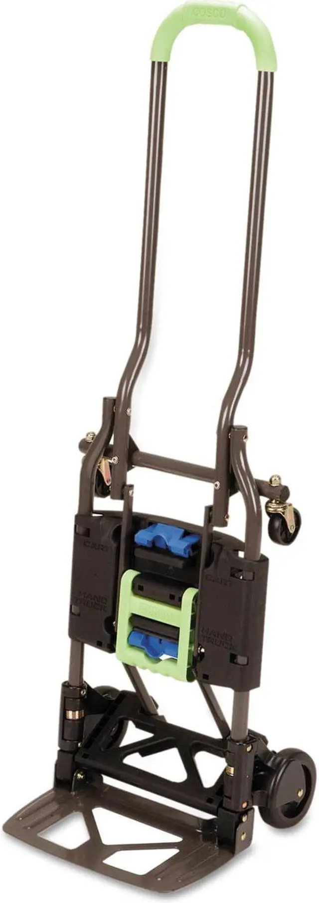 Alt view image 2 of 8 - Cosco 2-in-1 Multi-Position Hand Truck and Cart 16 5/8 x 12 3/4 x 49 1/4 Blue/Green 12222PBG1E