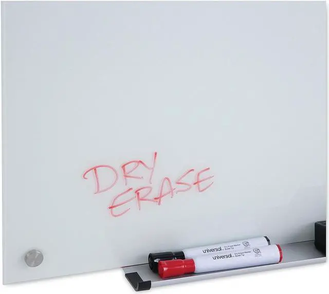 Alt view image 7 of 8 - Universal Frameless Glass Marker Board 36" x 24" White 43232