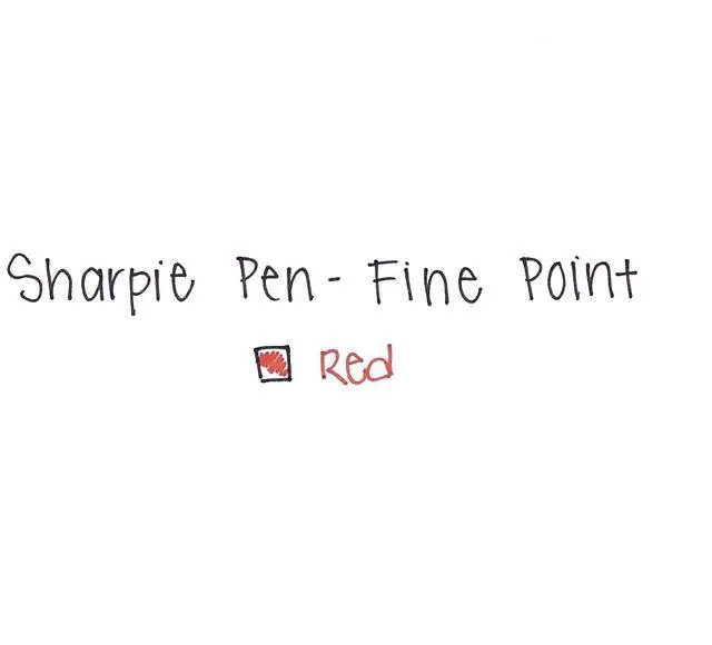 Alt view image 7 of 7 - Sharpie Plastic Point Stick Water Resistant Pen Red Ink Fine Dozen 1742665