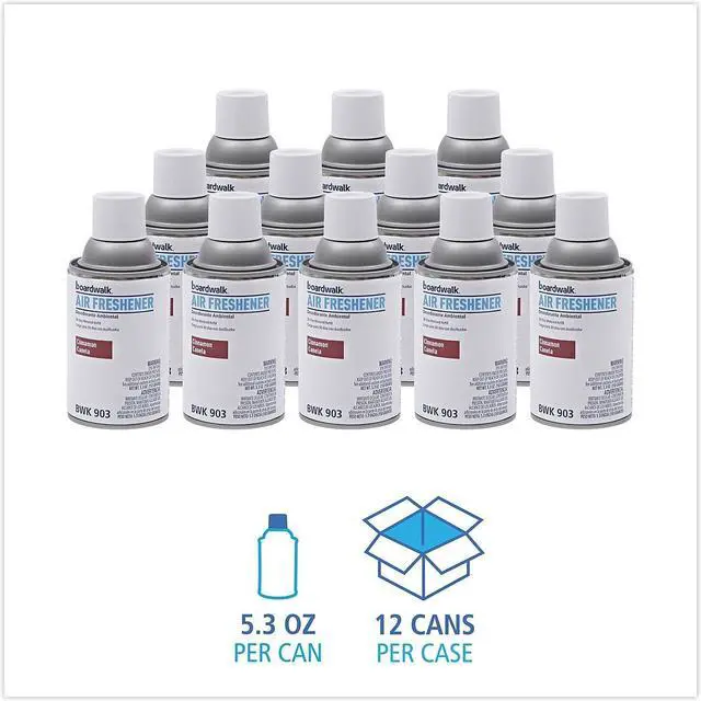 Alt view image 9 of 12 - Metered Air Freshener Refill, Cinnamon Sunset, 5.3 oz Aerosol, 12/Carton BWK903