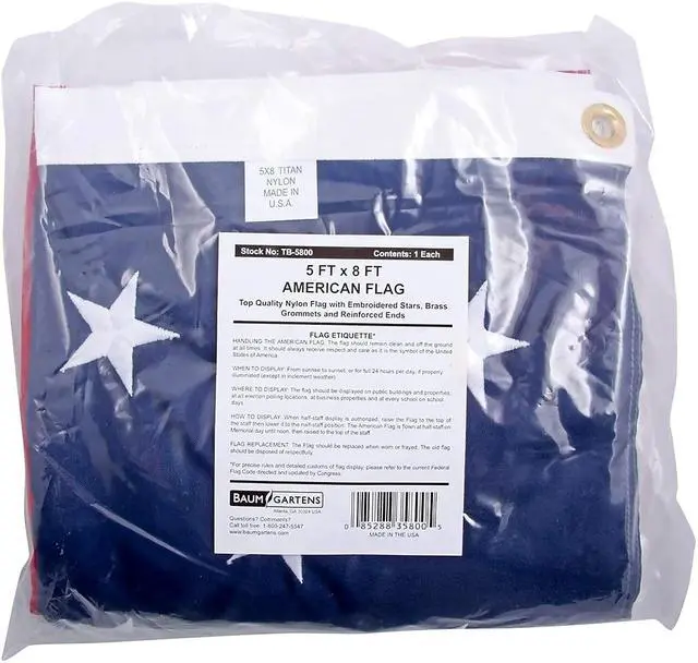 Alt view image 3 of 4 - Baumgarten's The United States of America Flag BAUTB5800