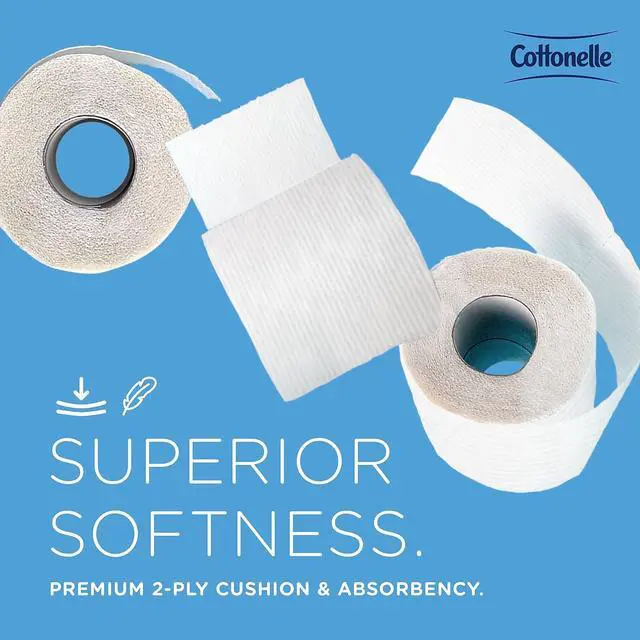 Alt view image 6 of 11 - Cottonelle Two-Ply Bathroom Tissue 451 Sheets/Roll 20 Rolls/Carton 13135