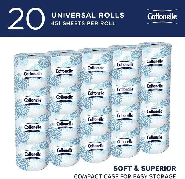 Alt view image 3 of 11 - Cottonelle Two-Ply Bathroom Tissue 451 Sheets/Roll 20 Rolls/Carton 13135