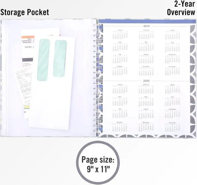 Alt view image 7 of 8 - Mead Home Finances 9" x 11" Calendar Year Monthly Planner Paperboard Cover Multicolor (854-431)