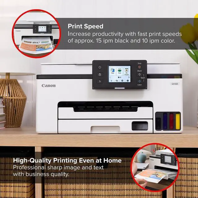 Alt view image 4 of 20 - Canon MAXIFY GX1020 Inkjet Printer All-in-One Supertank Print Scan Copy (6169C002)