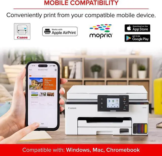 Alt view image 6 of 20 - Canon MAXIFY GX1020 Inkjet Printer All-in-One Supertank Print Scan Copy (6169C002)