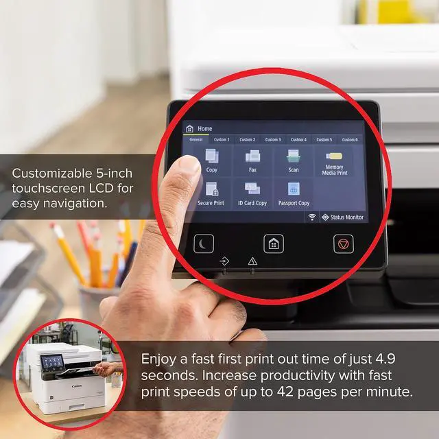 Alt view image 9 of 18 - Canon imageCLASS MF465dw Multifunction Monochrome Laser Printer 5951C005