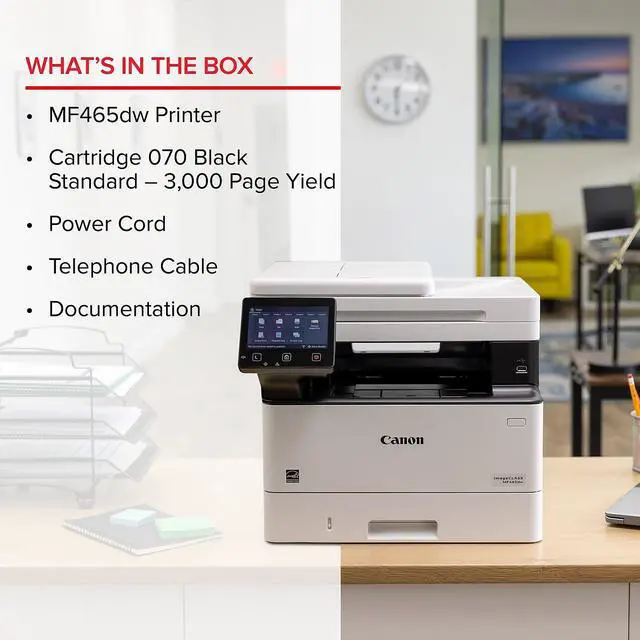Alt view image 13 of 18 - Canon imageCLASS MF465dw Multifunction Monochrome Laser Printer 5951C005