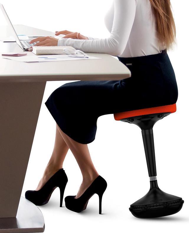 Alt view image 2 of 14 - Wobble Stool Standing Desk Stool - tall office chair for standing desk chair wobble stools for classroom seating adhd chair height adjustable stool 23-33" Active stool for standing desk wobble chairs